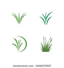 Grass logo vector template element and symbol