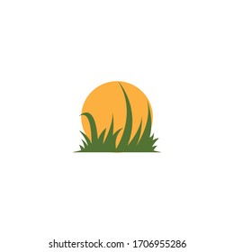 Grass logo vector template illustration design