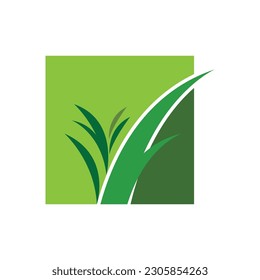 Grass logo vector template illustration