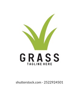 grass logo vector template ilustration