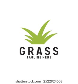ilustração de modelo de vetor de logotipo grama