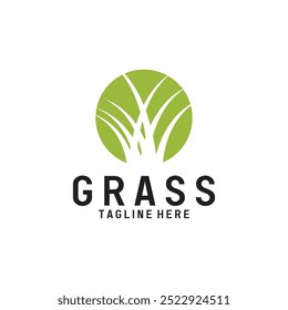 grass logo vector template ilustration