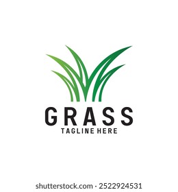 Ilustración de Plantilla de Vector de logotipo de hierba