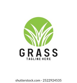 Ilustración de Plantilla de Vector de logotipo de hierba