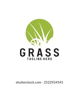 grass logo vector template ilustration