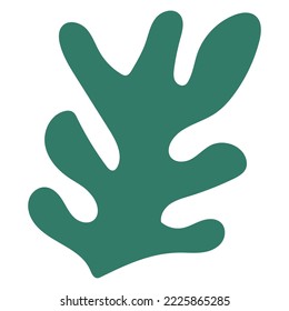 Grass looks alike coral reef glyph icon. green color.