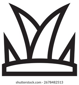 Icono de Vector moderno de hierba: Plantilla de símbolos de ilustración mínima para el diseño de interfaz de usuario del App móvil de Web