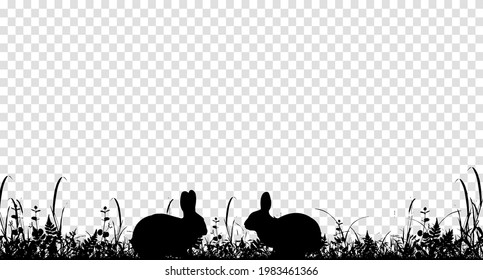 Grass natural silhouette as background. Vector illustration