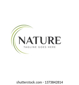 grass nature green garden logo icon vector template