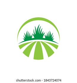 Grass nature icon design template vector isolated illustration