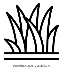 Grass nature spring icon illustration