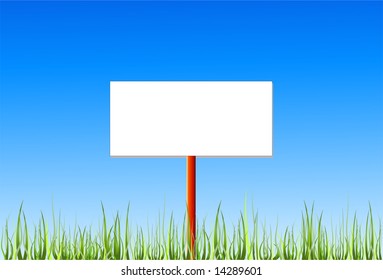 Grass on a background of the sky, an illustration, a vector