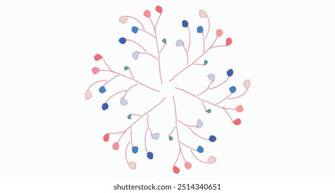 Círculo del ornamento de la hierba para la invitación de fondo