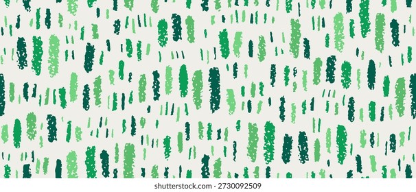 Patrón de hierba. Textura de arroz con pincel de acuarela de crayón. Dibujo de pasto de crayón. La línea Abstractas pinta el fondo sin fisuras. Patrón de campo de acuarela. Bolso de la planta de arroz del bosquejo verde de Doodle por el marcador del cepillo de la tiza