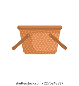 grass picnic basket cartoon. grass picnic basket sign. isolated symbol vector illustration