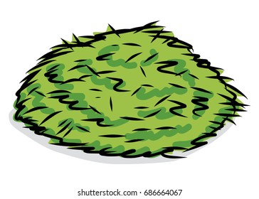 grass pile / cartoon vector and illustration, hand drawn style, isolated on white background.