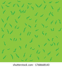 Fondo de arte de píxeles de gramíneas. Textura del paso. Vector de arte de píxeles.