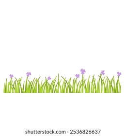 Grass plant with flower aesthetic