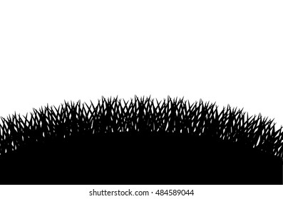 Grass plant silhouette design