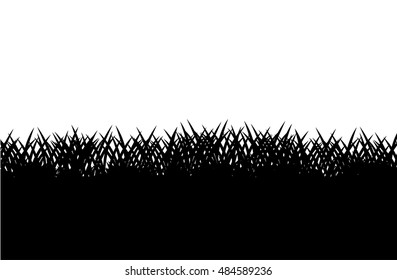 Grass plant silhouette design