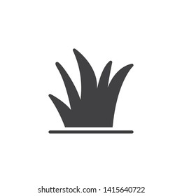 Grass Plant vector icon. filled flat sign for mobile concept and web design. Grass leaves glyph icon. Symbol, logo illustration. Vector graphics