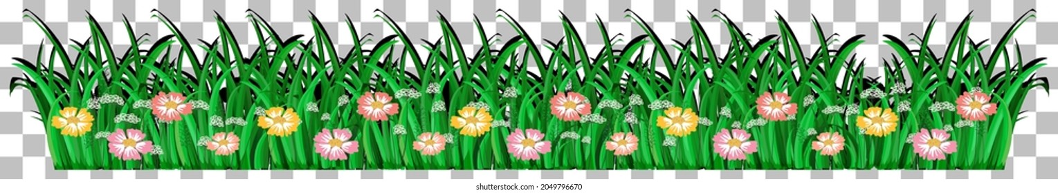 Grasas y plantas sobre fondo transparente para la ilustración de la decoración