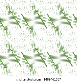Grass plants seamless pattern. Sukkot green repeating, endless background. Vector illustration