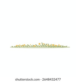 grass plants and yellow flowers