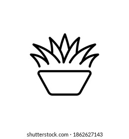 Grass Pot icon in vector. Logotype