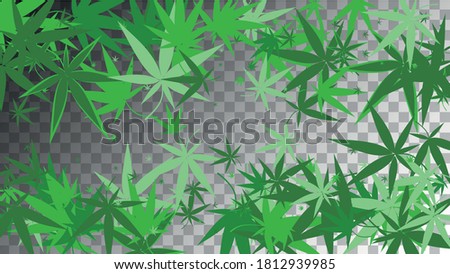 Grass Production. Hashish Design. Yellow Ganja Silhouette.  Abstract  Medical Hemp Pattern. Transparent Agronomy Background.  Grass Production. White Medicinal Wallpaper. 