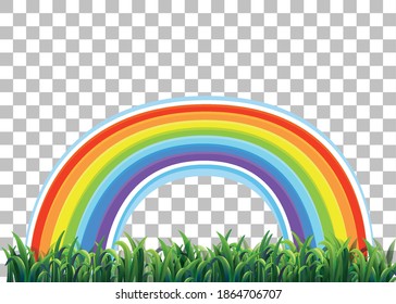 Grasa y arcoiris en ilustración transparente de fondo