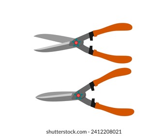Grass scissors on a white background.
