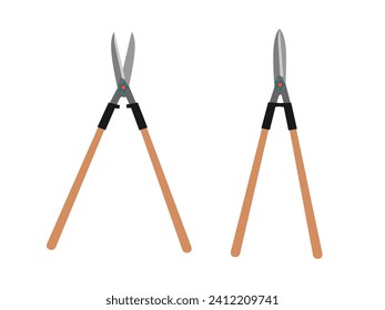 Grass scissors on a white background.