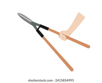 Grass scissors on a white background.
