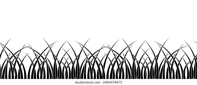 grass seamlass pattern isolated on white background