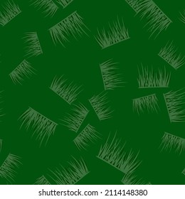 Grass seamless pattern. Background of lawn. Repeated texture in flat style for fabric, wrapping paper, wallpaper, tissue. Vector illustration.