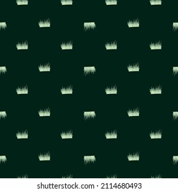 Grass seamless pattern. Background of lawn. Repeated texture in flat style for fabric, wrapping paper, wallpaper, tissue. Vector illustration.