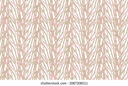 Grass seamless pattern, seamless beige leaf weavey stripe textured graphic design, square background with thick chaotic lines, Abstract classic modern leaf pattern with textures