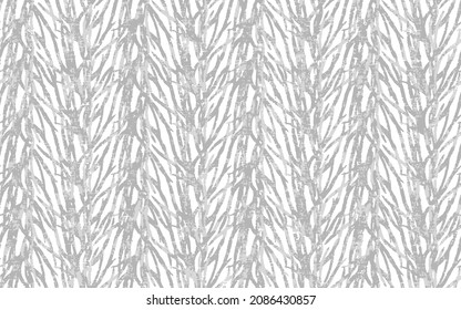 Grass seamless pattern, seamless grey leaf weavey stripe textured graphic design, square background with thick chaotic lines, Abstract classic modern leaf pattern with textures