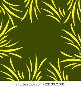Patrón sin soldadura de hierba sobre el fondo de oliva. Ilustración vectorial. Ideal para papel pintado, texturas superficiales, textiles.