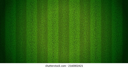 Grass seamless pattern of striped sport field. Green astro turf texture. Carpet or lawn top view. Vector background. Baseball, soccer, football or golf game. Fake plastic or fresh ground for game play