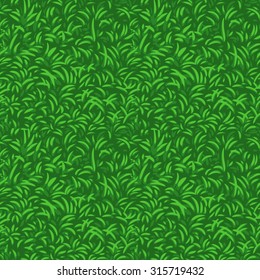 Grass Seamless Vector Pattern.