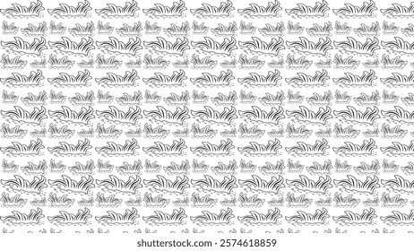 Grass seamless vector pattern. abstract background. grass pattern black and white colur.