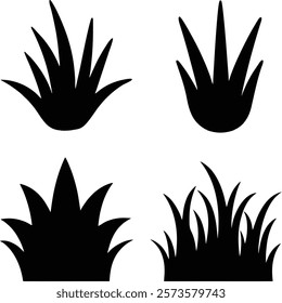 Grass set icon vector illustration