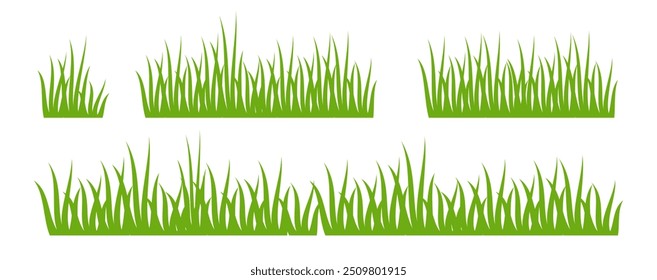 Grass. Set of Grass vector illustrations in flat style. Grass illustration isolated on white background.