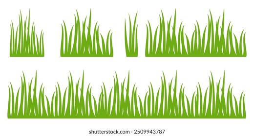 Grass. Set of Grass vector illustrations in flat style. Grass illustration isolated on white background.