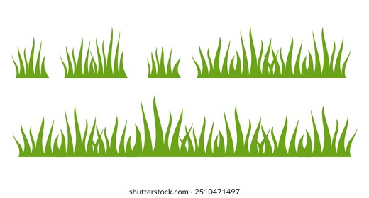 Grass. Set of Grass vector illustrations in flat style. Grass illustration isolated on white background.