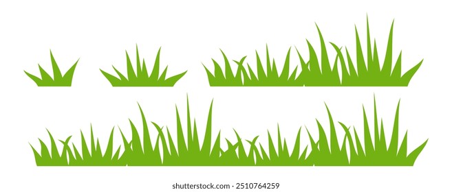 Grass. Set of Grass vector illustrations in flat style. Grass illustration isolated on white background.