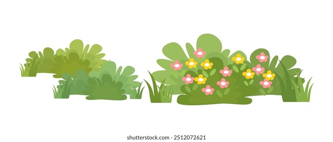 Grass. Set of Grass vector illustrations in flat style. Grass illustration isolated on white background.