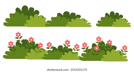 Grass. Set of Grass vector illustrations in flat style. Grass illustration isolated on white background.